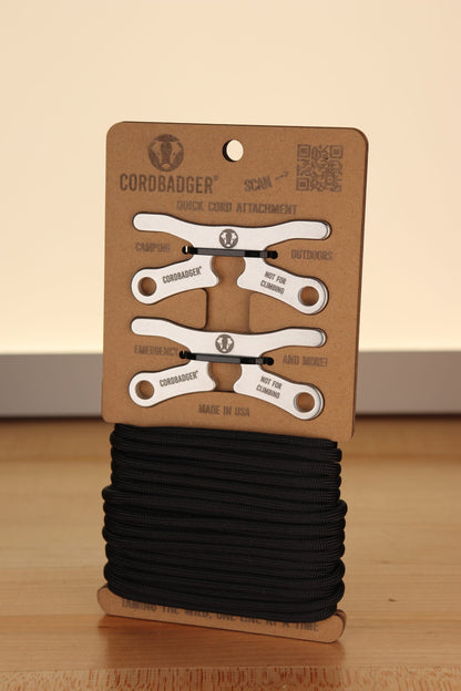 CordBadger® – Multi-function cord tool (2 pack + 24ft paracord)